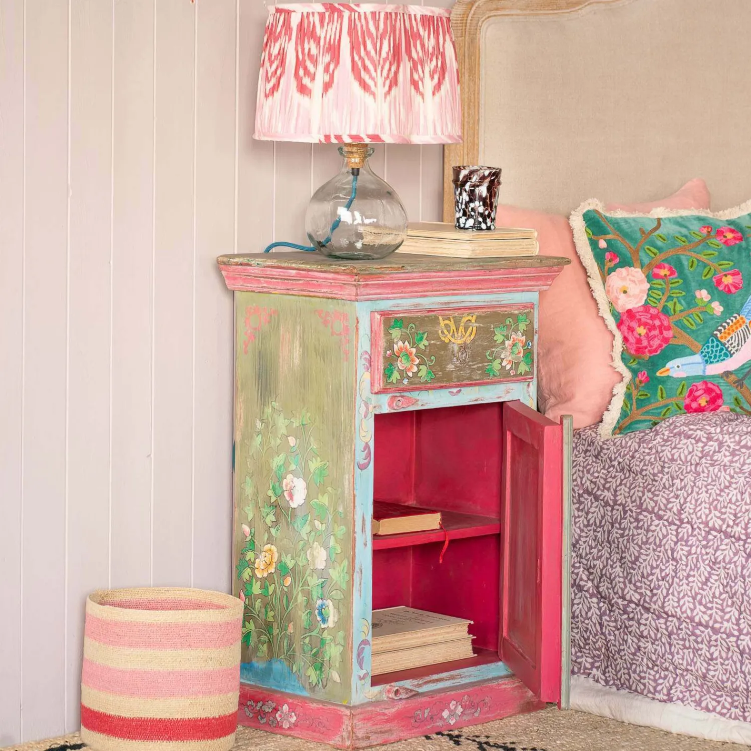Graham & Green Tunxi Painted Bedside Table