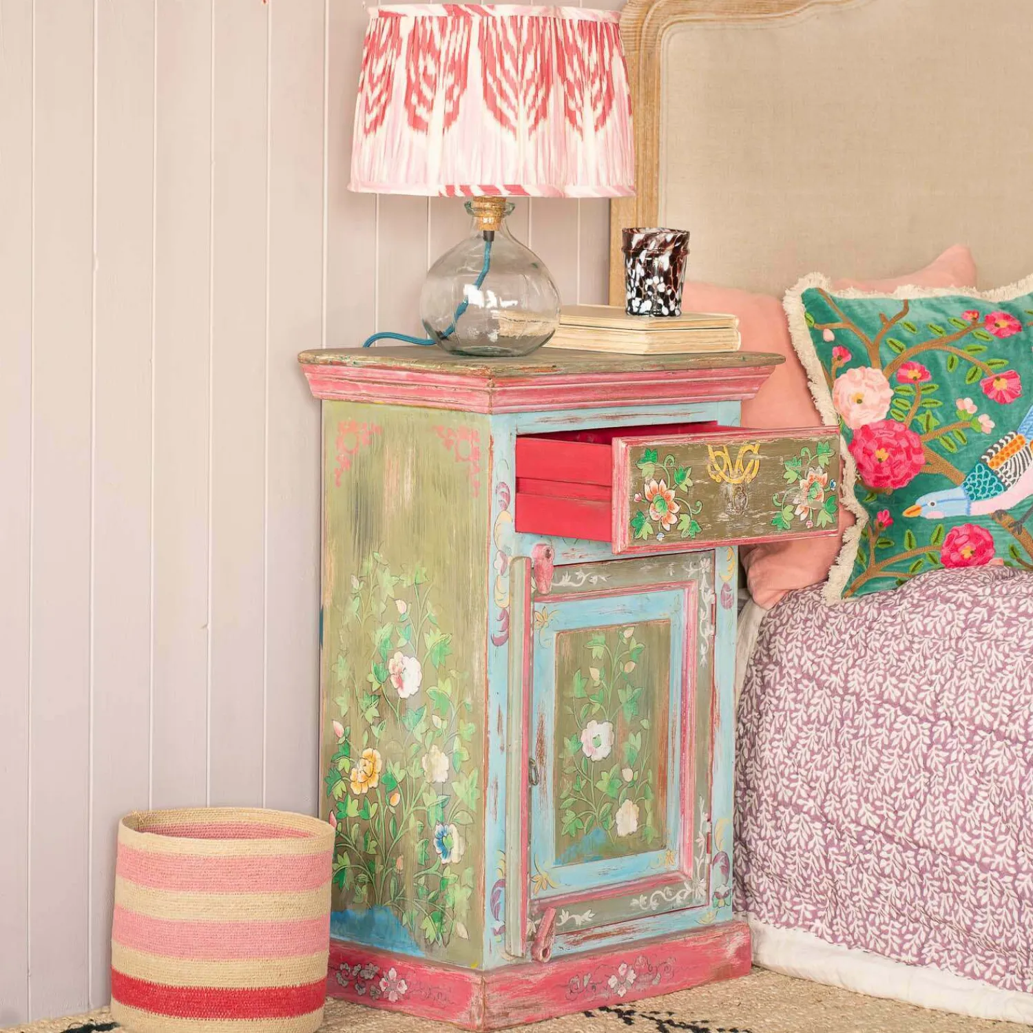 Graham & Green Tunxi Painted Bedside Table