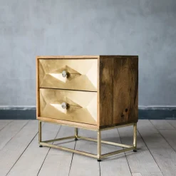 Graham & Green Umberto Brass Bedside Table