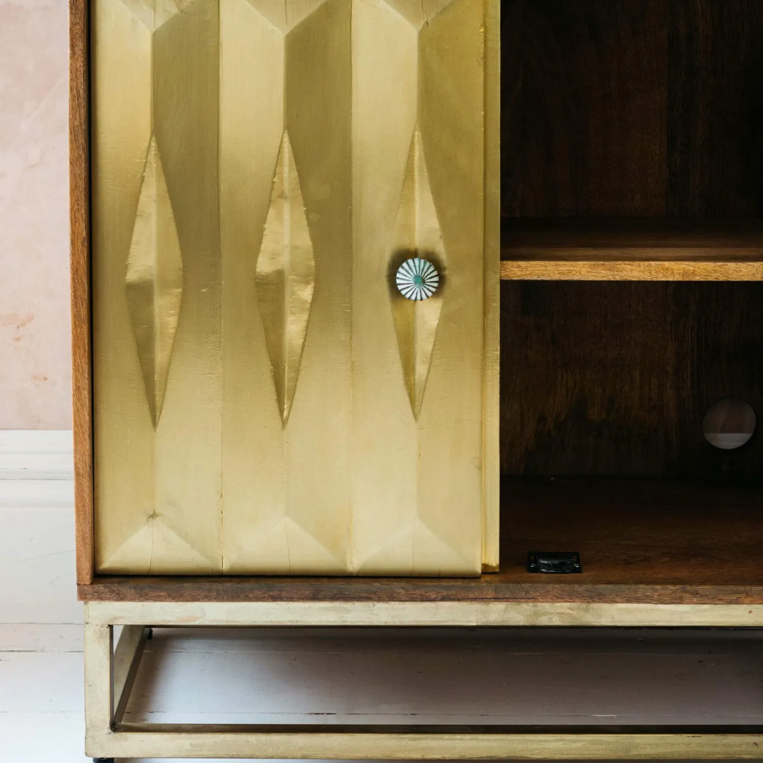 Graham & Green Umberto Brass Cabinet