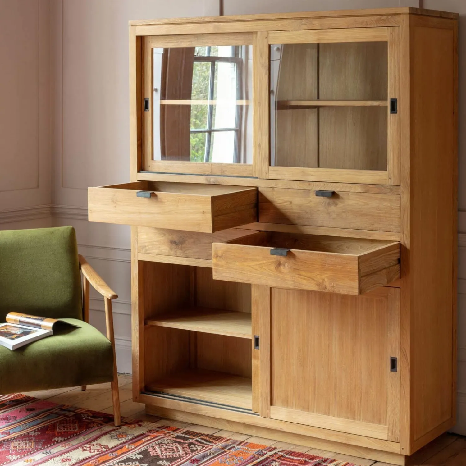 Graham & Green Valence Teak Cabinet