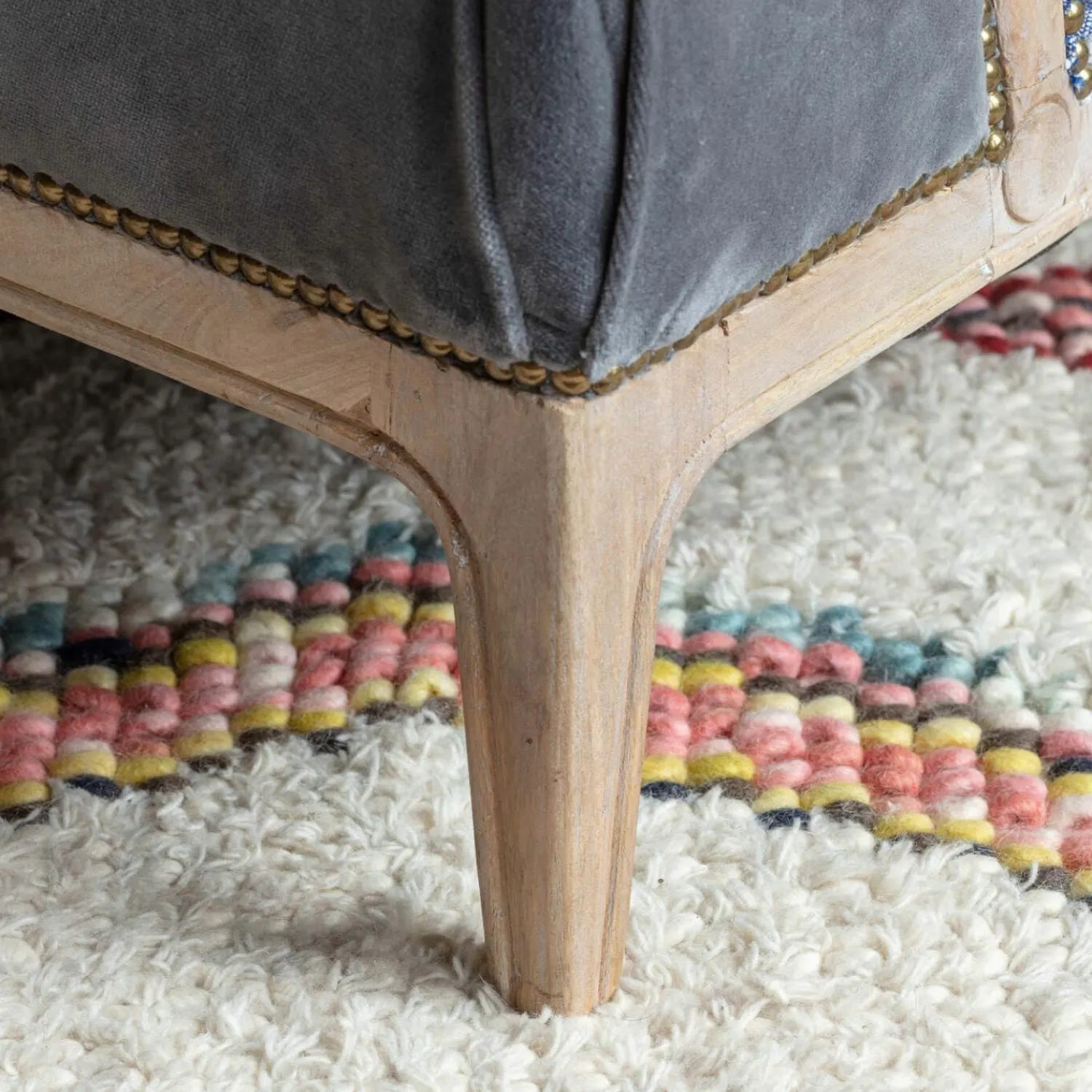 Graham & Green Valentin Blue Ikat Armchair