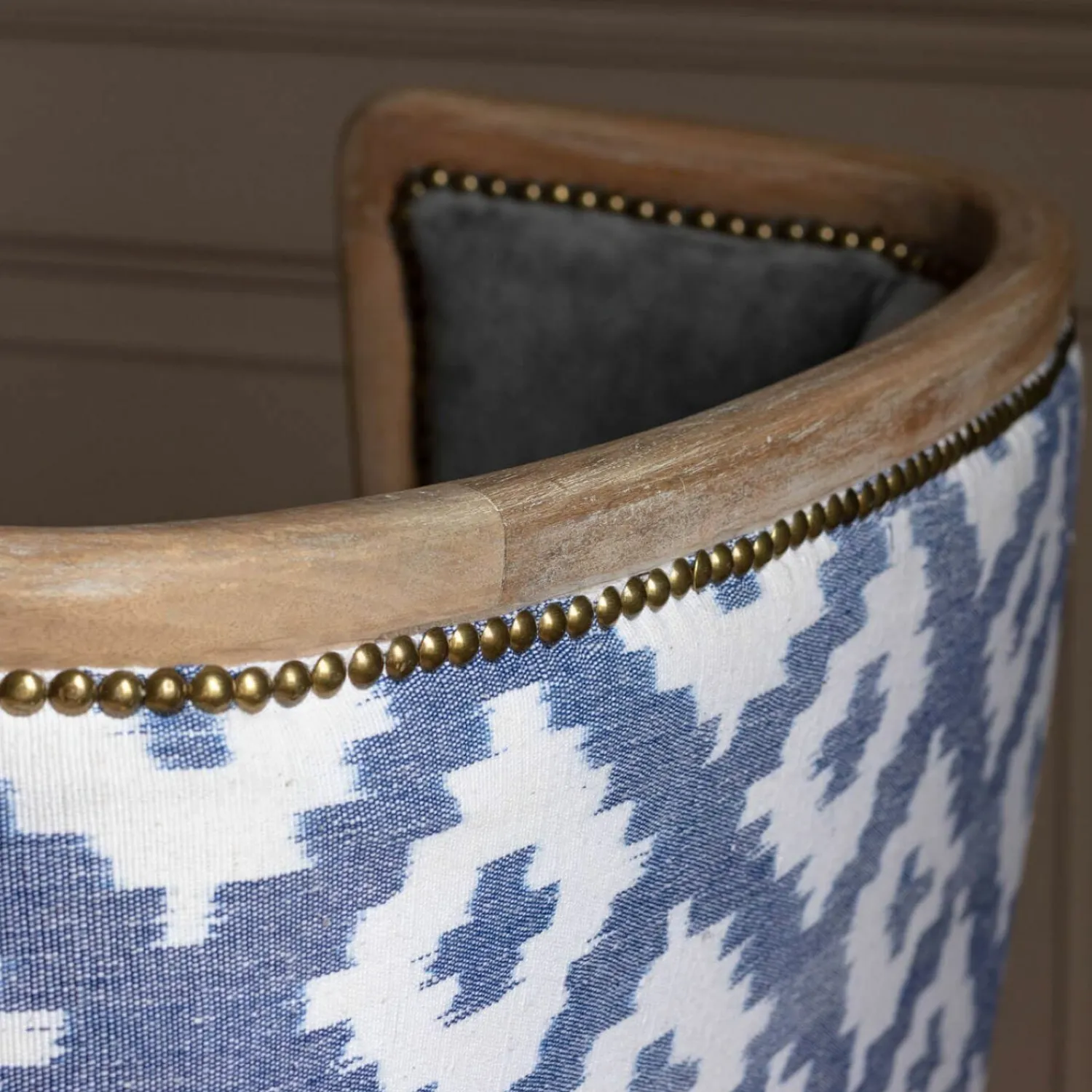 Graham & Green Valentin Blue Ikat Armchair