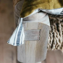 Graham & Green Velvet Bed Rolls with Striped Reverse