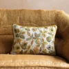 Graham & Green Viola Embroidered Linen Rectangular Cushion