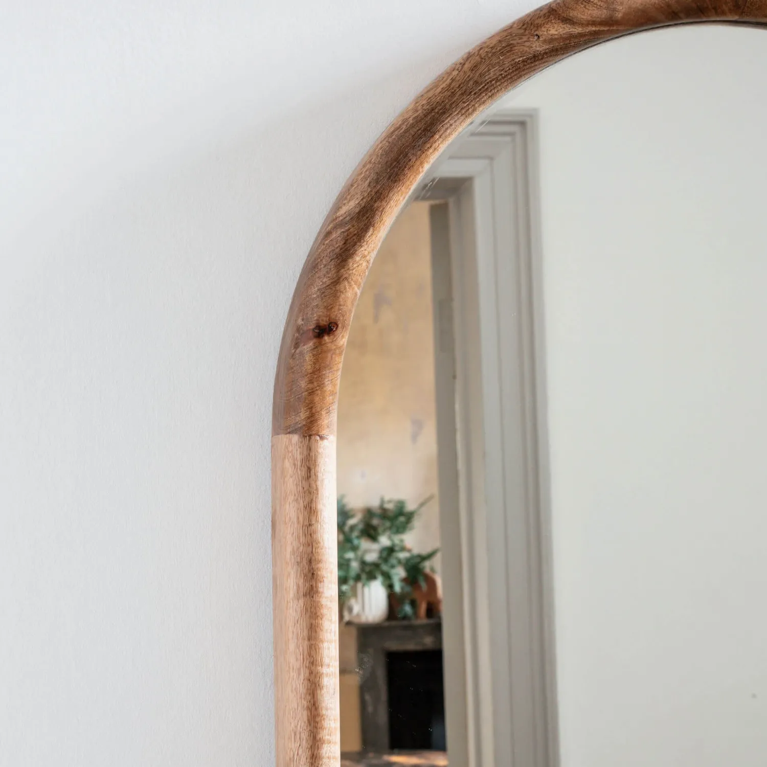 Graham & Green Walter Natural Wood Arched Mirror