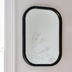 Graham & Green Walter Small Dark Wood Mirror