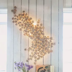 Graham & Green White and Gold Leaves Wall Light