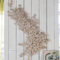 Graham & Green White and Gold Leaves Wall Light