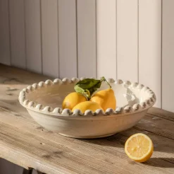 Graham & Green White Bobble Serving Bowl