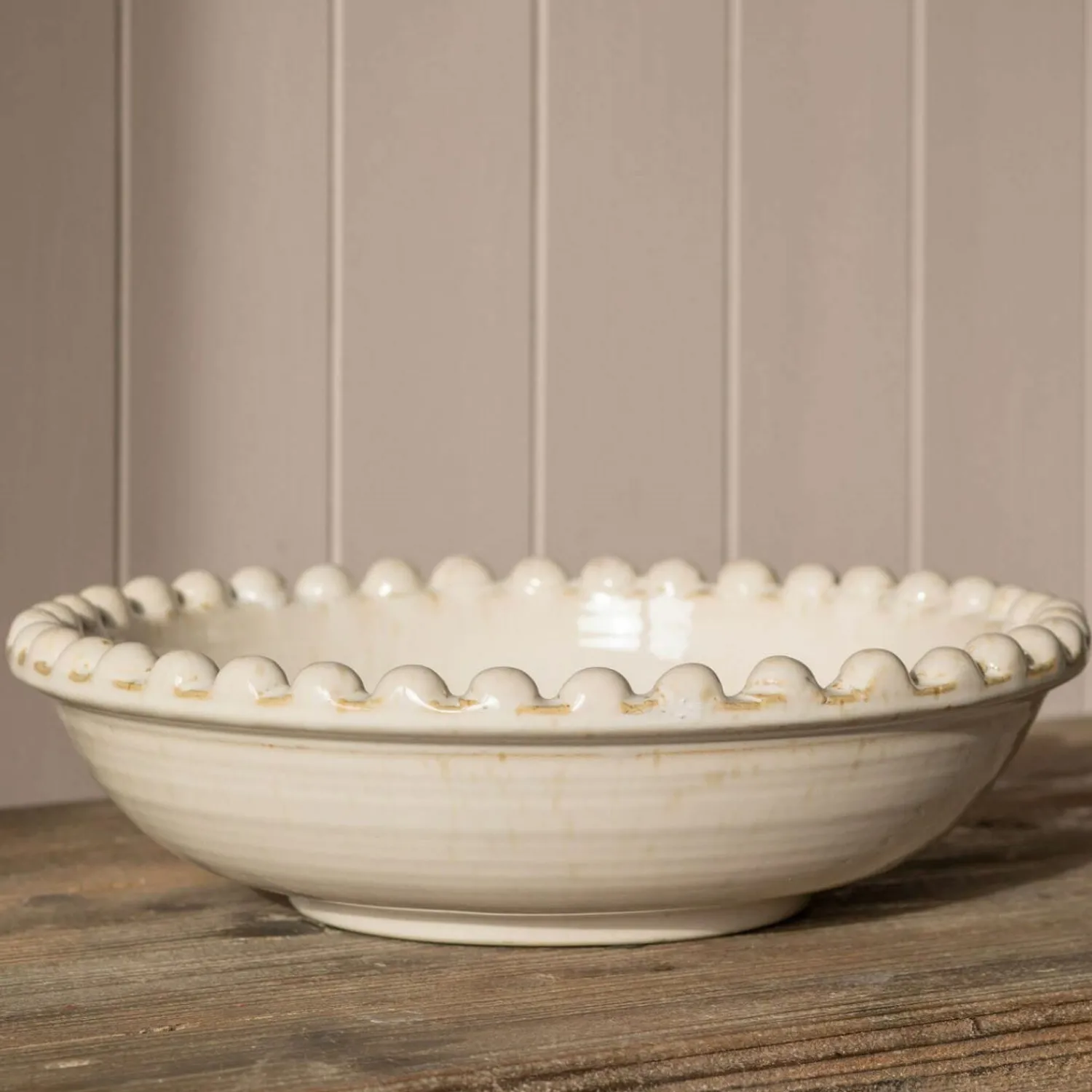 Graham & Green White Bobble Serving Bowl