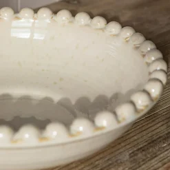 Graham & Green White Bobble Serving Bowl