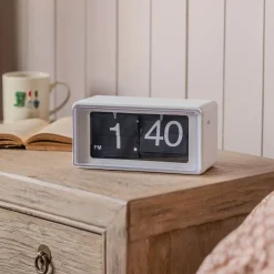 Graham & Green White Boxed Retro Flip Clock