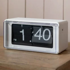 Graham & Green White Boxed Retro Flip Clock
