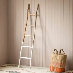 Graham & Green White Dipped Wooden Ladder