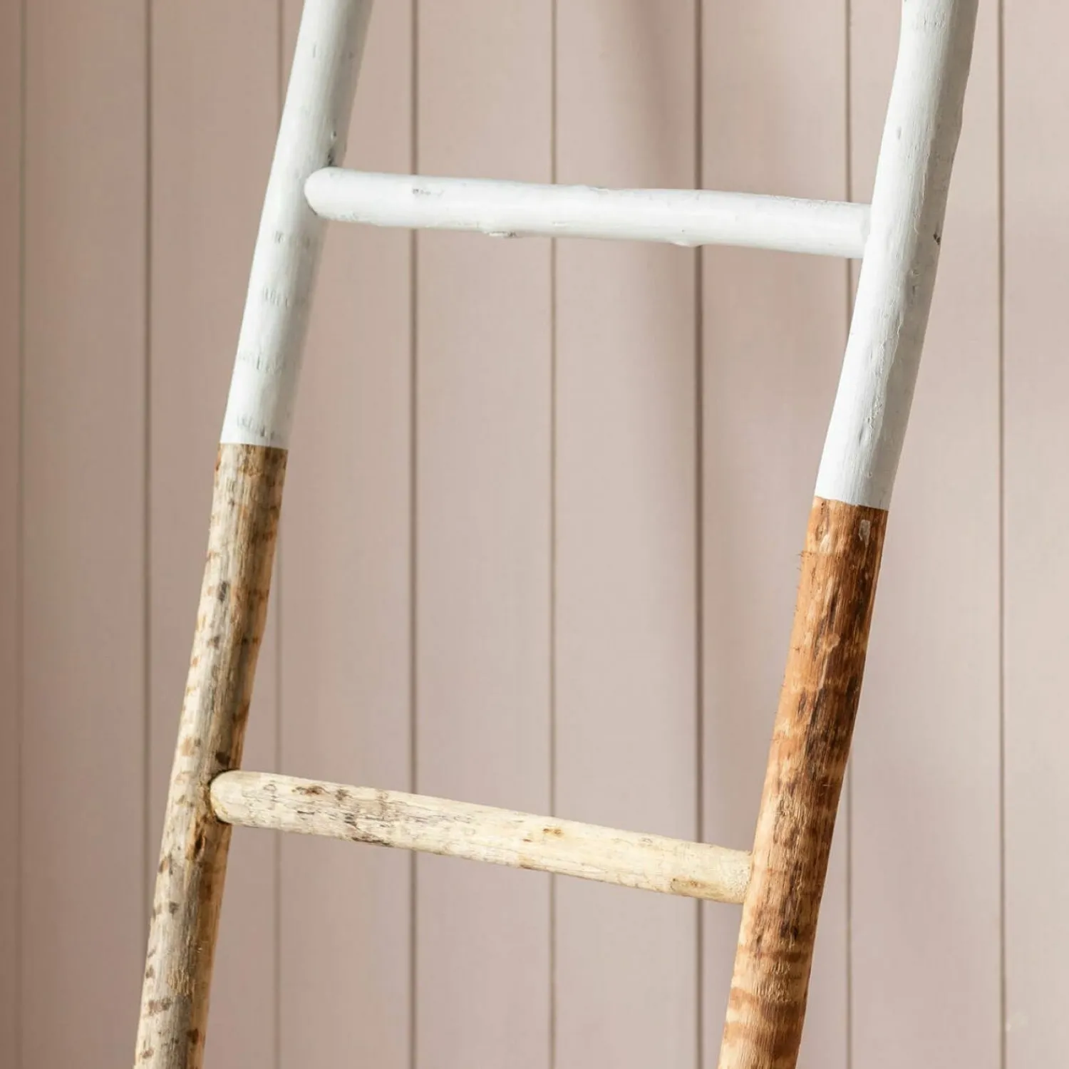 Graham & Green White Dipped Wooden Ladder