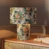 Graham & Green White Floral Tapestry Table Lamp