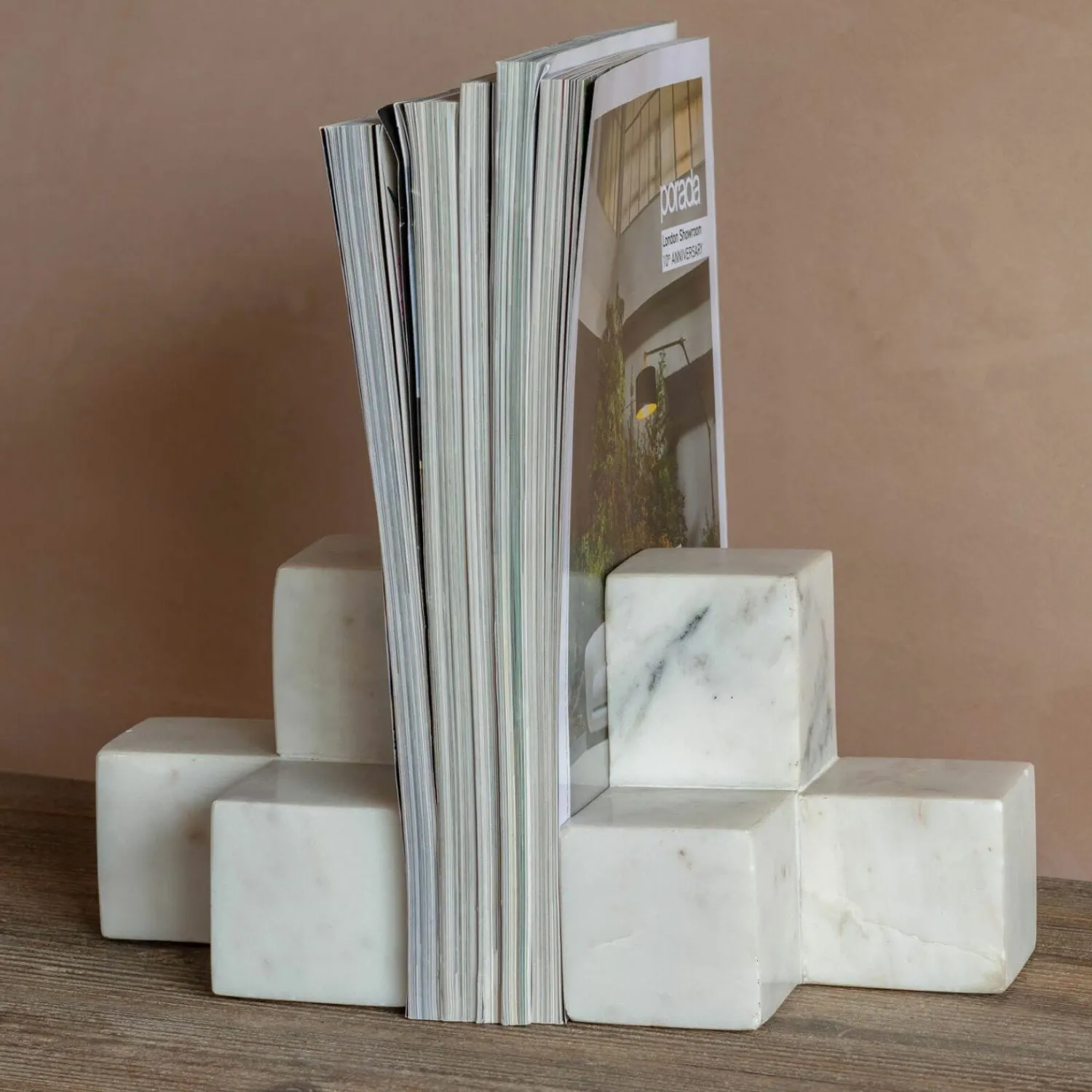 Graham & Green White Marble Bookends