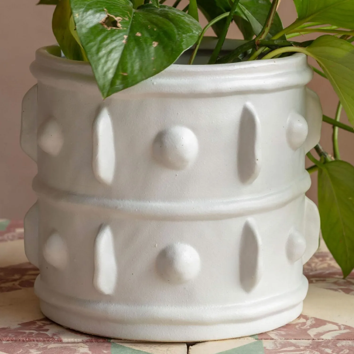 Graham & Green White Rustic Planter Large