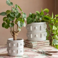 Graham & Green White Rustic Planter Large
