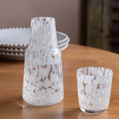 Graham & Green White Speckle Carafe and Tumbler