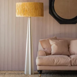 Graham & Green White Wave Floor Lamp
