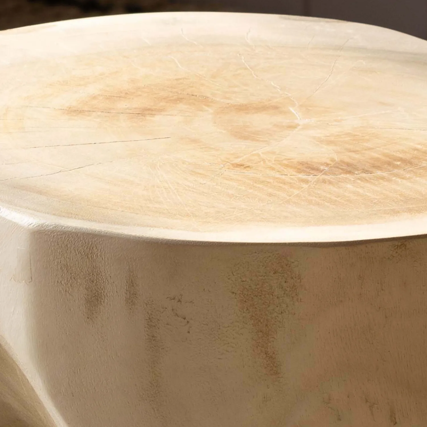 Graham & Green Whitewash Wooden Side Table