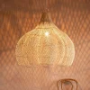 Graham & Green Whitewashed Rattan Ceiling Shade