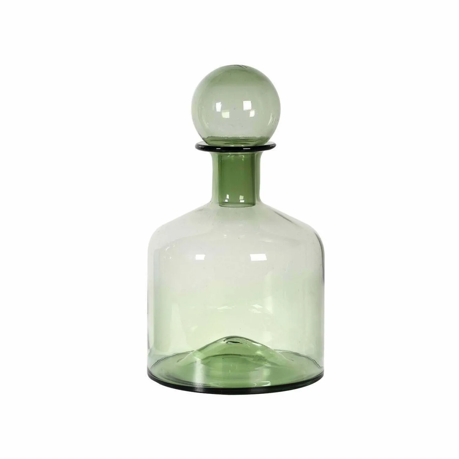 Graham & Green Wide Green Glass Bottle