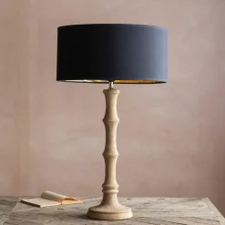 Graham & Green Wooden Bamboo Table Lamp Medium