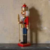 Graham & Green Wooden Bejeweled Nutcracker with Staff