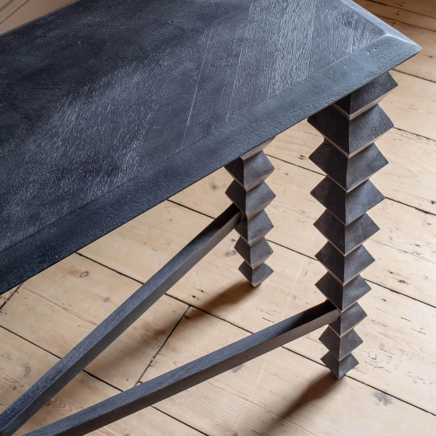 Graham & Green Yasmin Black Console Table