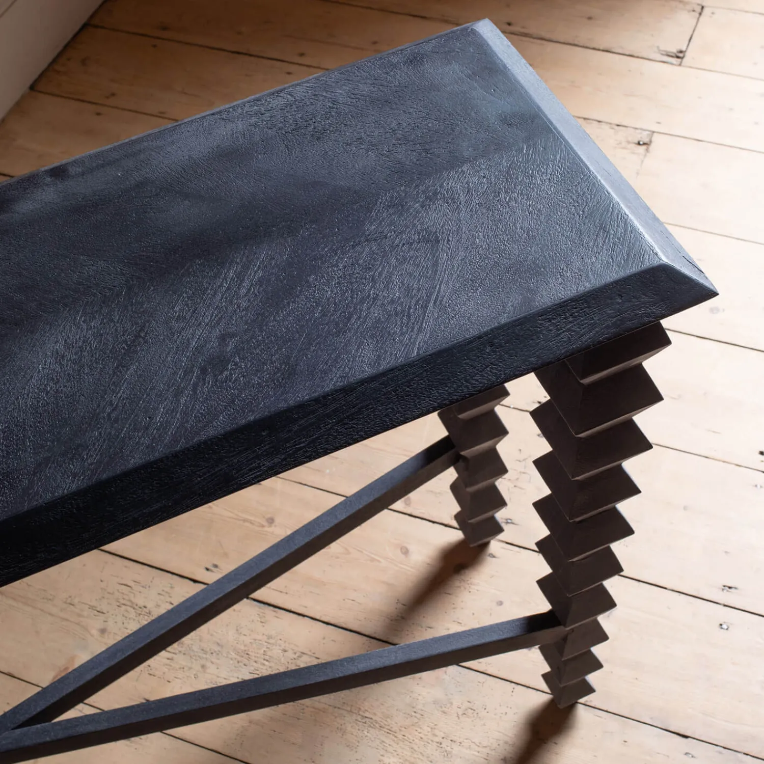 Graham & Green Yasmin Black Console Table