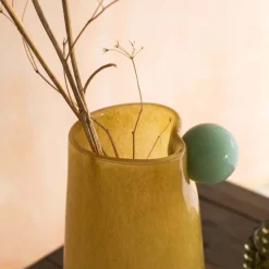 Graham & Green Yellow and Jade Medium Bolita Vase