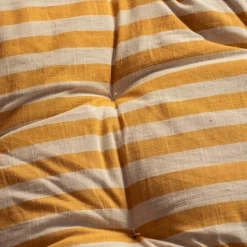 Graham & Green Yellow Candy Stripe Bench Seat Pad
