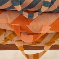Graham & Green Yellow Candy Stripe Bench Seat Pad