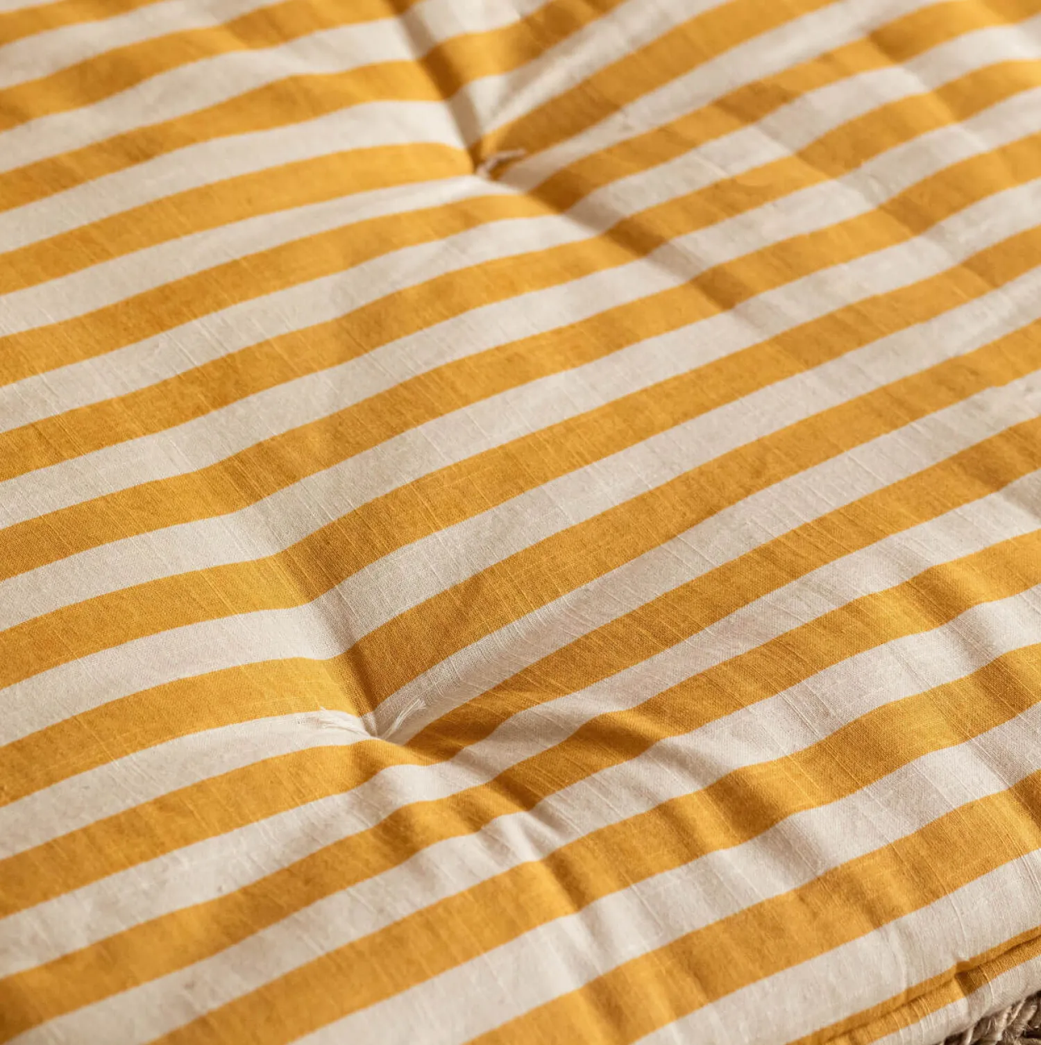 Graham & Green Yellow Candy Stripe Large Seat Mat