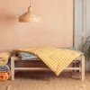 Graham & Green Yellow Candy Stripe Small Seat Mat