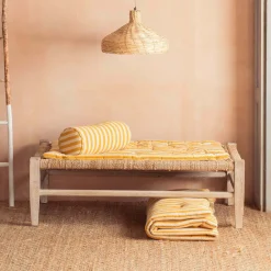 Graham & Green Yellow Candy Stripe Small Seat Mat