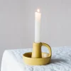 Graham & Green Yellow Curve Candle Holder