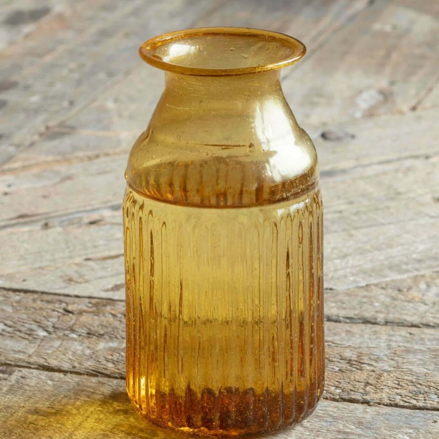 Graham & Green Yellow Recycled Glass Bud Vase