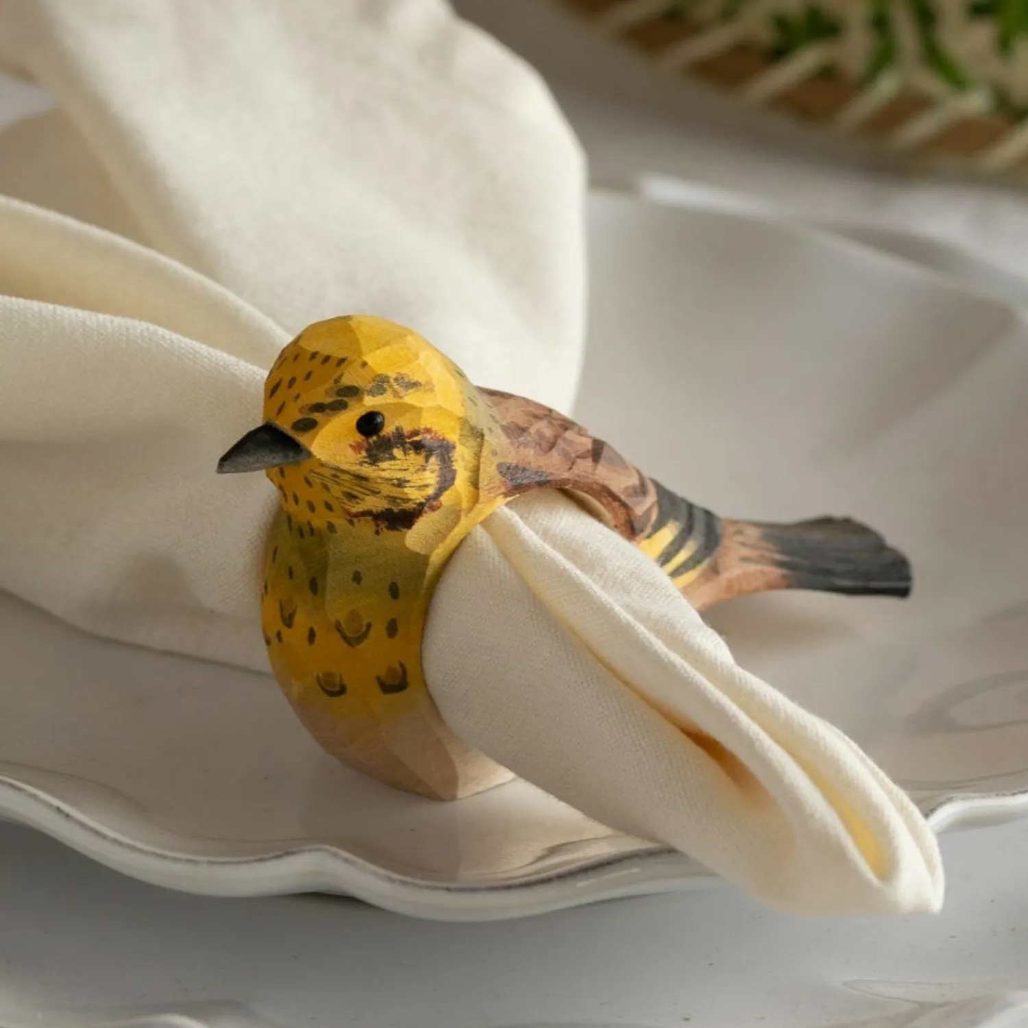Graham & Green Yellowhammer Bird Napkin Ring