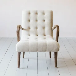 Graham & Green York Natural Linen Armchair