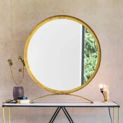 Graham & Green Zander Large Gold Table Mirror