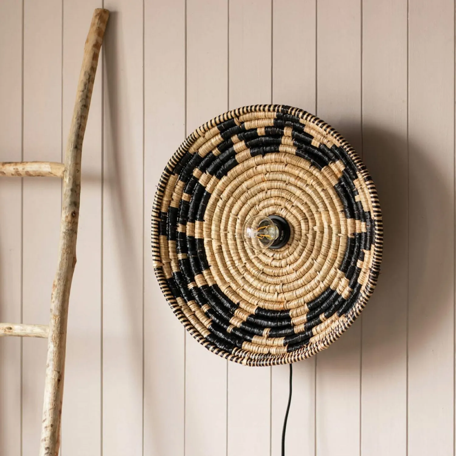 Graham & Green Zig Zag Seagrass Wall Light