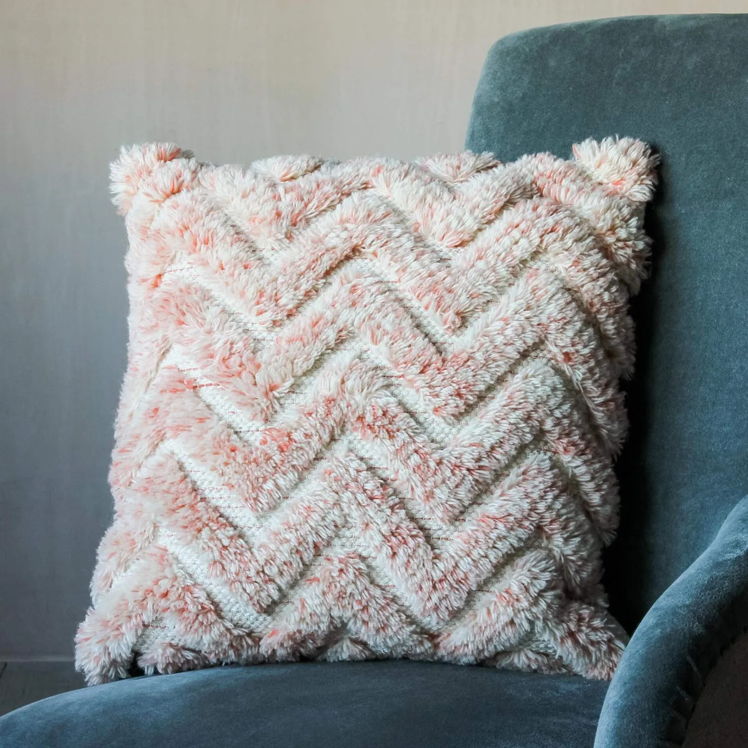 Graham & Green Zig Zag Tufted Cushion